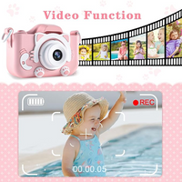 CIMELR Kids Camera Toys for 6+ Year Old Boys/Girls, Kids Digital Camera for Toddler with 1080P Video, Chritmas Birthday Festival Gifts for Kids, Selfie Camera for Kids, 32GB SD Card(Pink)