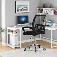 SKY-TOUCH SKY TOUCH Office Chair,Comfort Ergonomic Height Adjustable Desk Chair with Lumbar Support Backrest Black